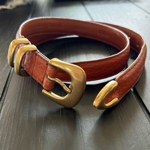 Dooney and Burke Leather Belt, Cognac Brown M
